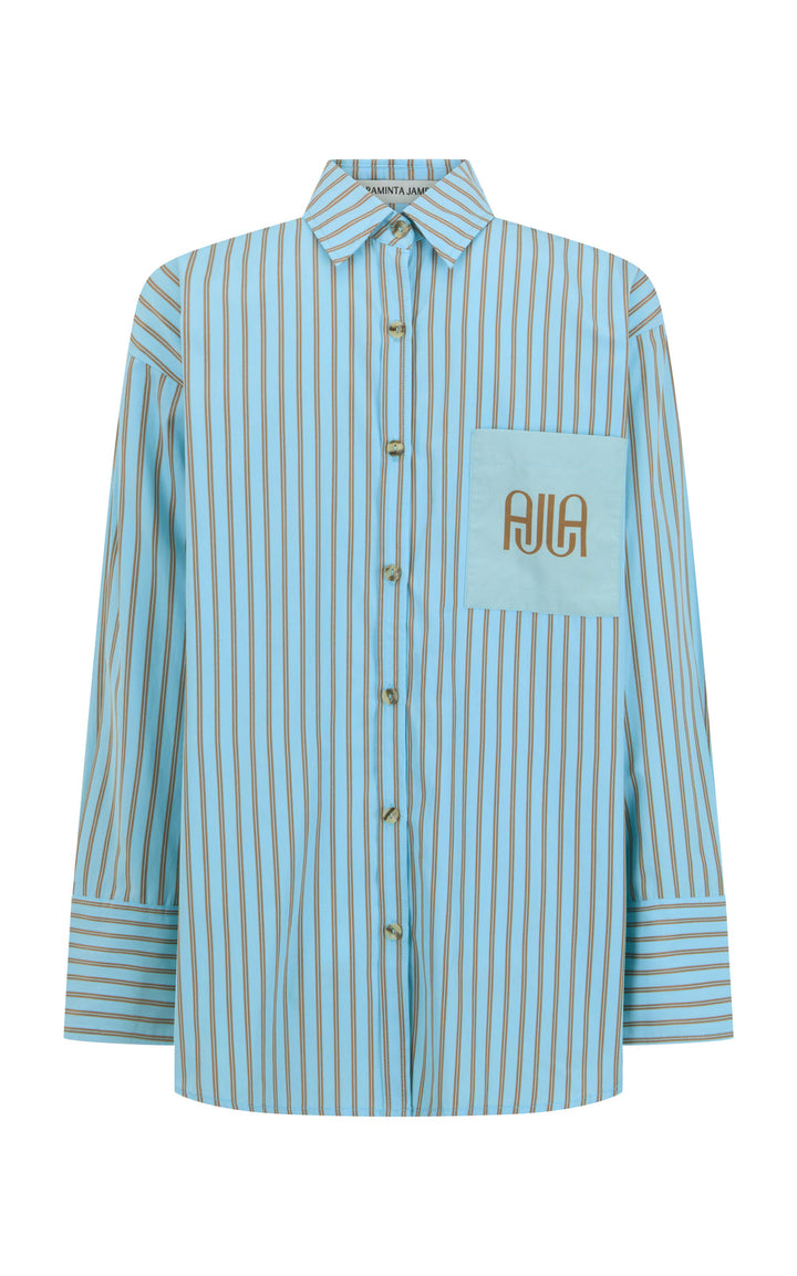 Araminta JAMES | AJJA STRIPE SHIRT SKY BLUE