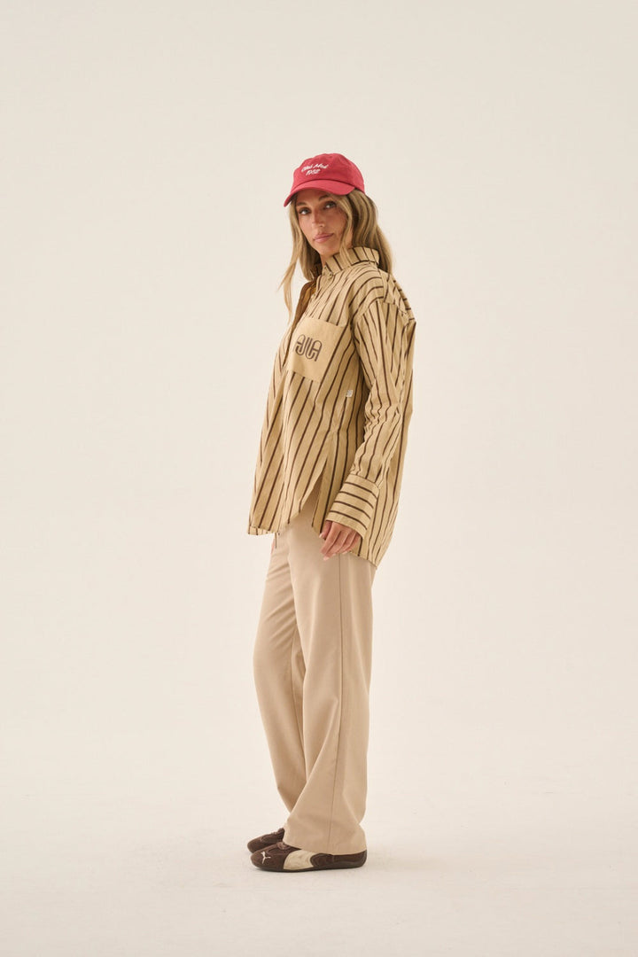 Araminta JAMES | AJJA STRIPE SHIRT SAND