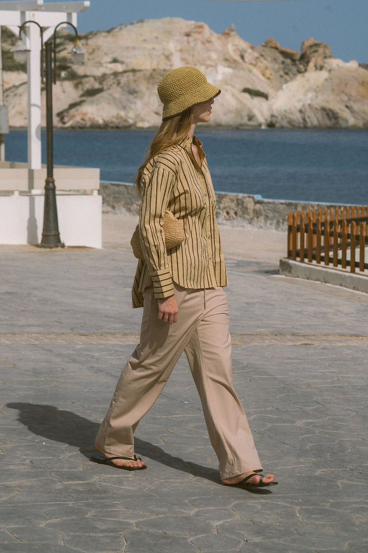 Araminta JAMES | AJJA STRIPE SHIRT SAND