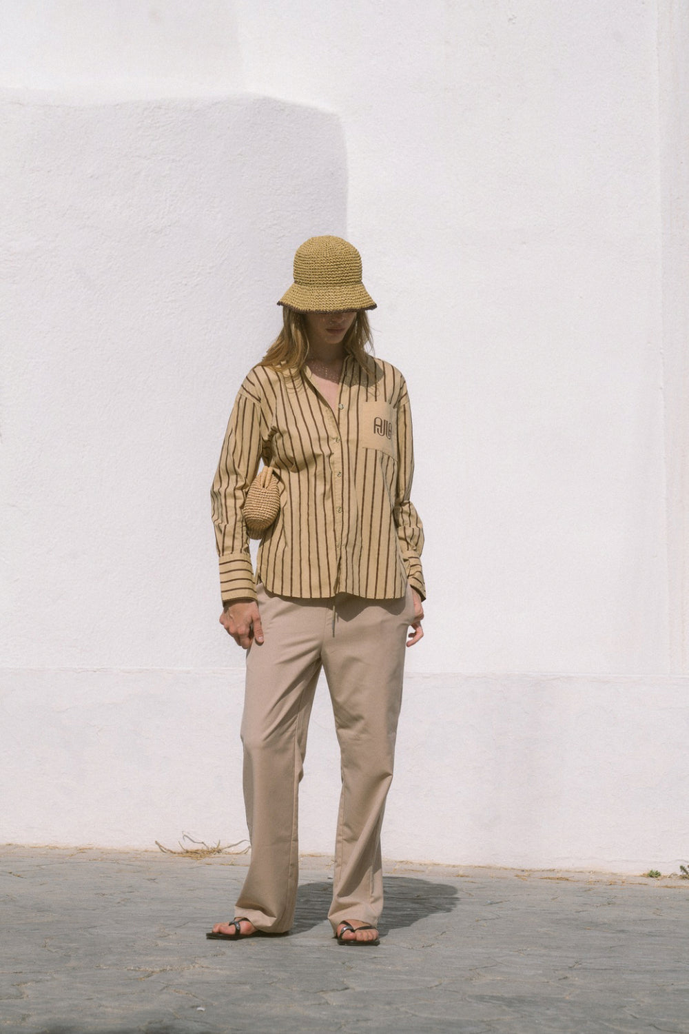 Araminta JAMES | AJJA STRIPE SHIRT SAND