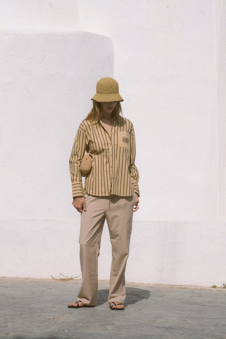 Araminta JAMES | AJJA STRIPE SHIRT SAND