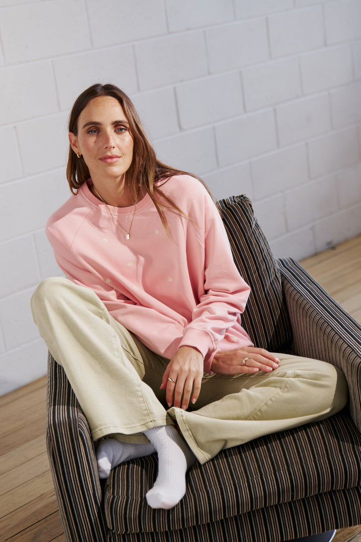 Patti Sweatshirt | Daisy - Musk Pink