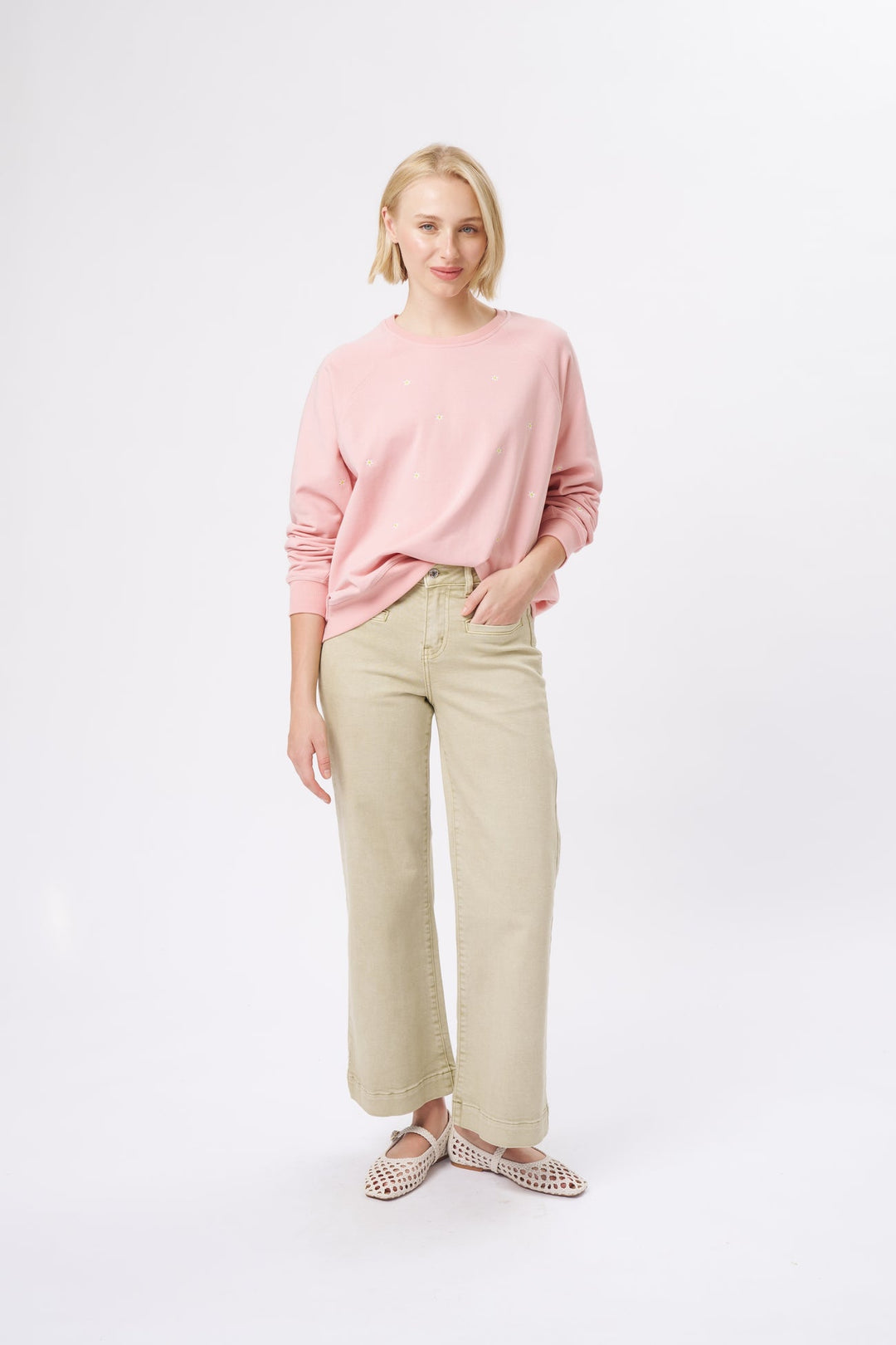 Patti Sweatshirt | Daisy - Musk Pink