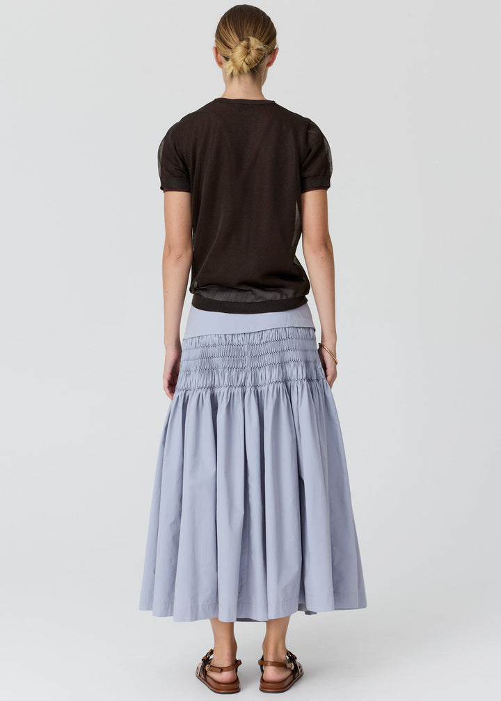 Pol Clothing - Kaspar Layered Tee - Choc/Blue