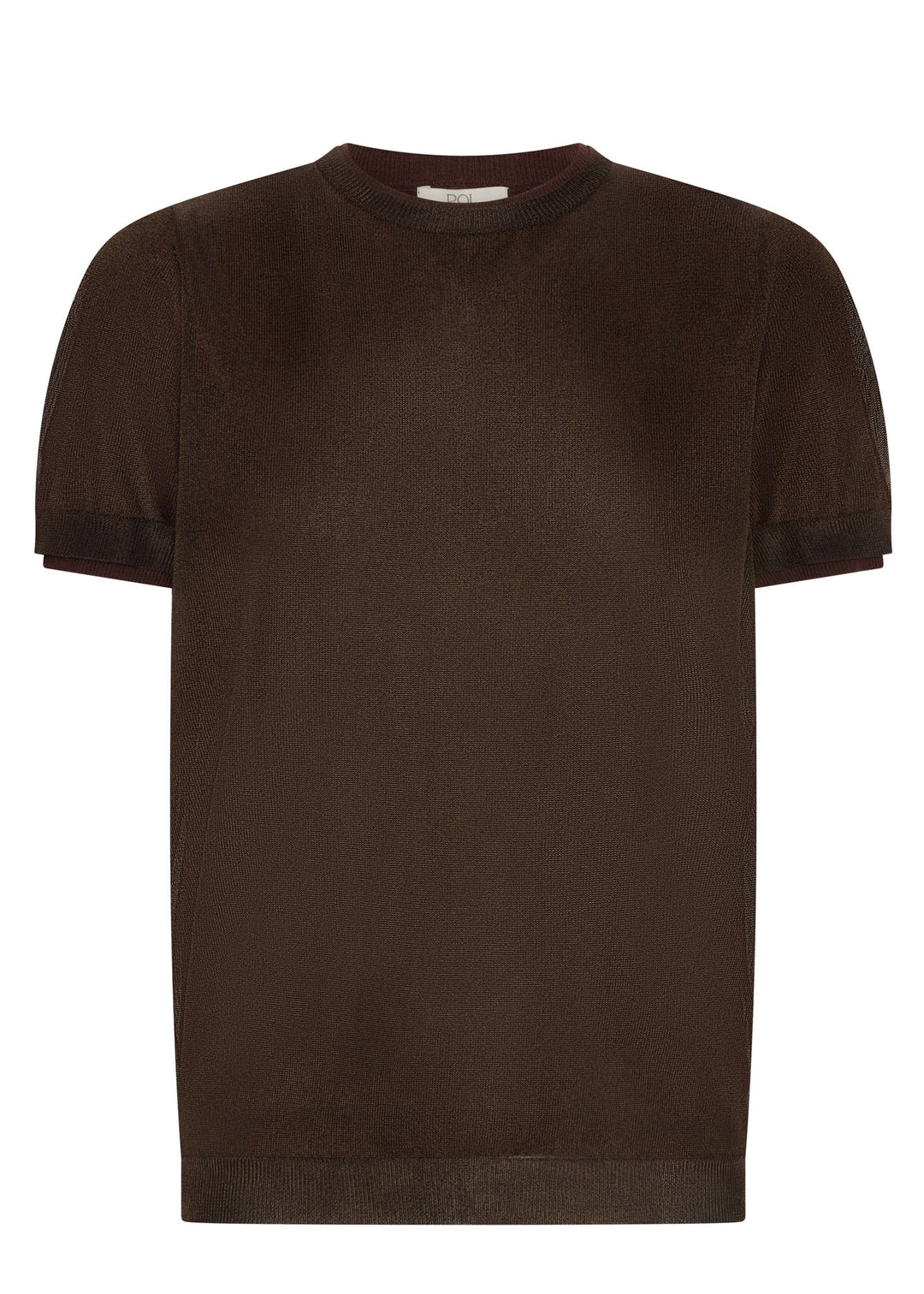 Pol Clothing - Kaspar Layered Tee - Choc/Blue