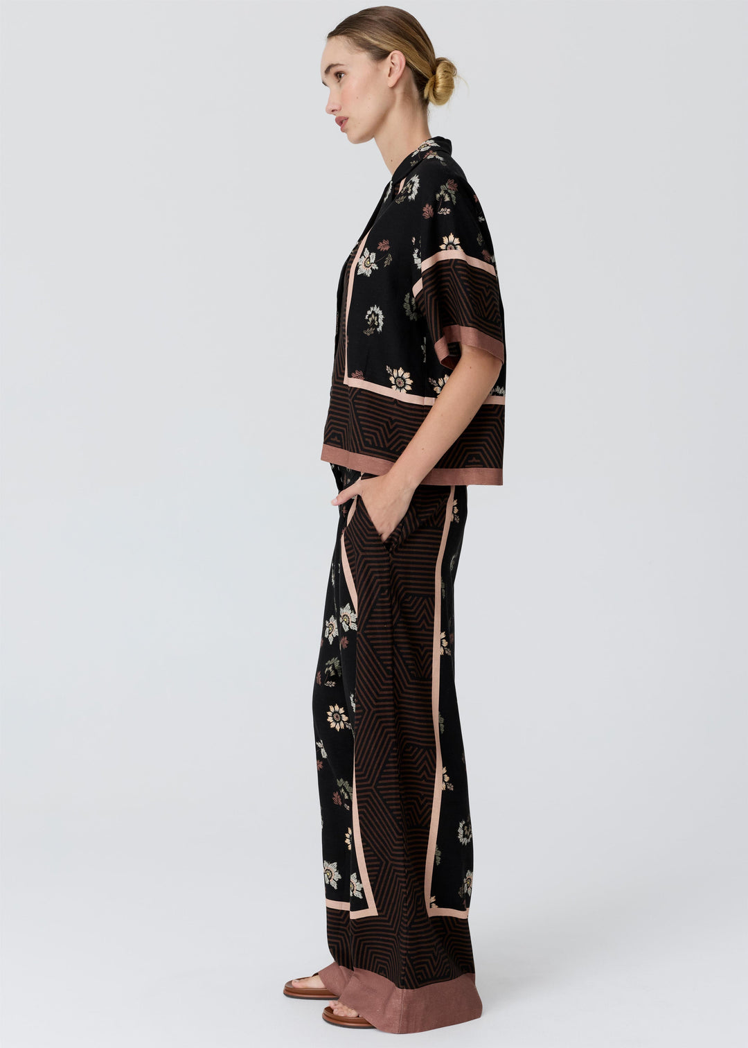 POL Clothing | Trellis Shirt | Trellis Scarf Print