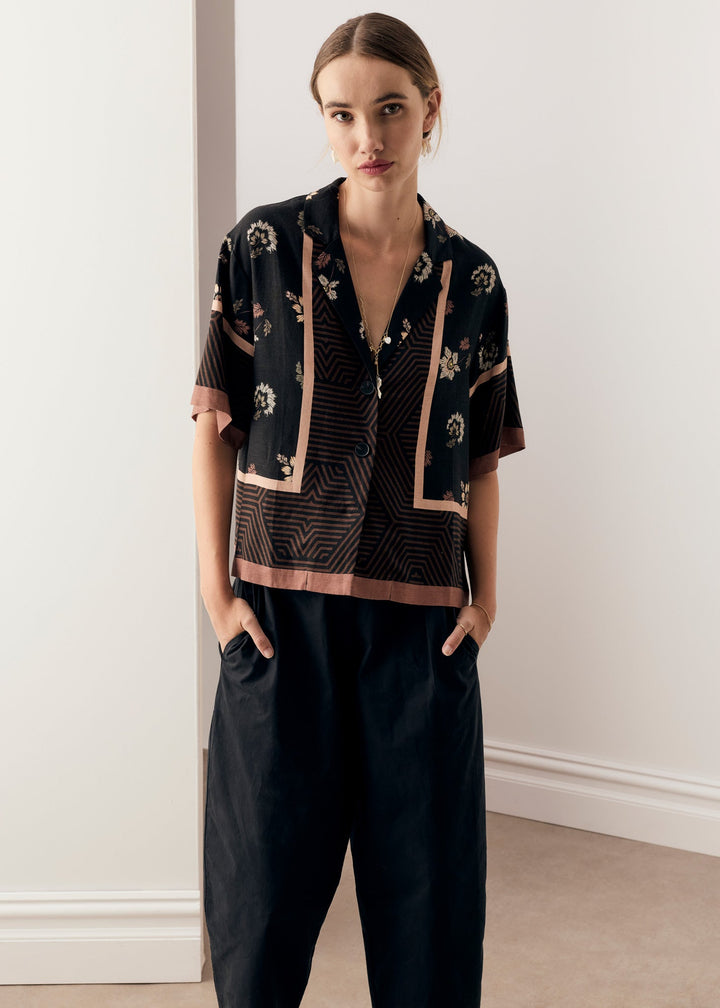 POL Clothing | Trellis Shirt | Trellis Scarf Print