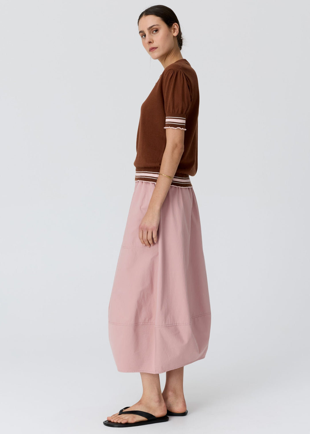 POL | Dahlia Knit Polo | Toffee/Pink