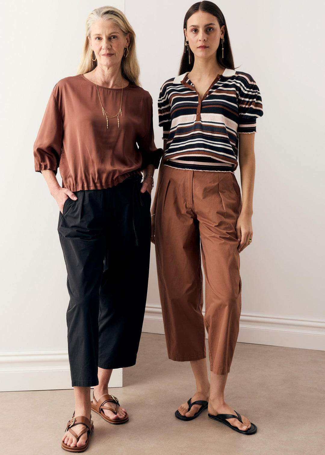 POL Clothing| Alma Barrel Pant | Toffee