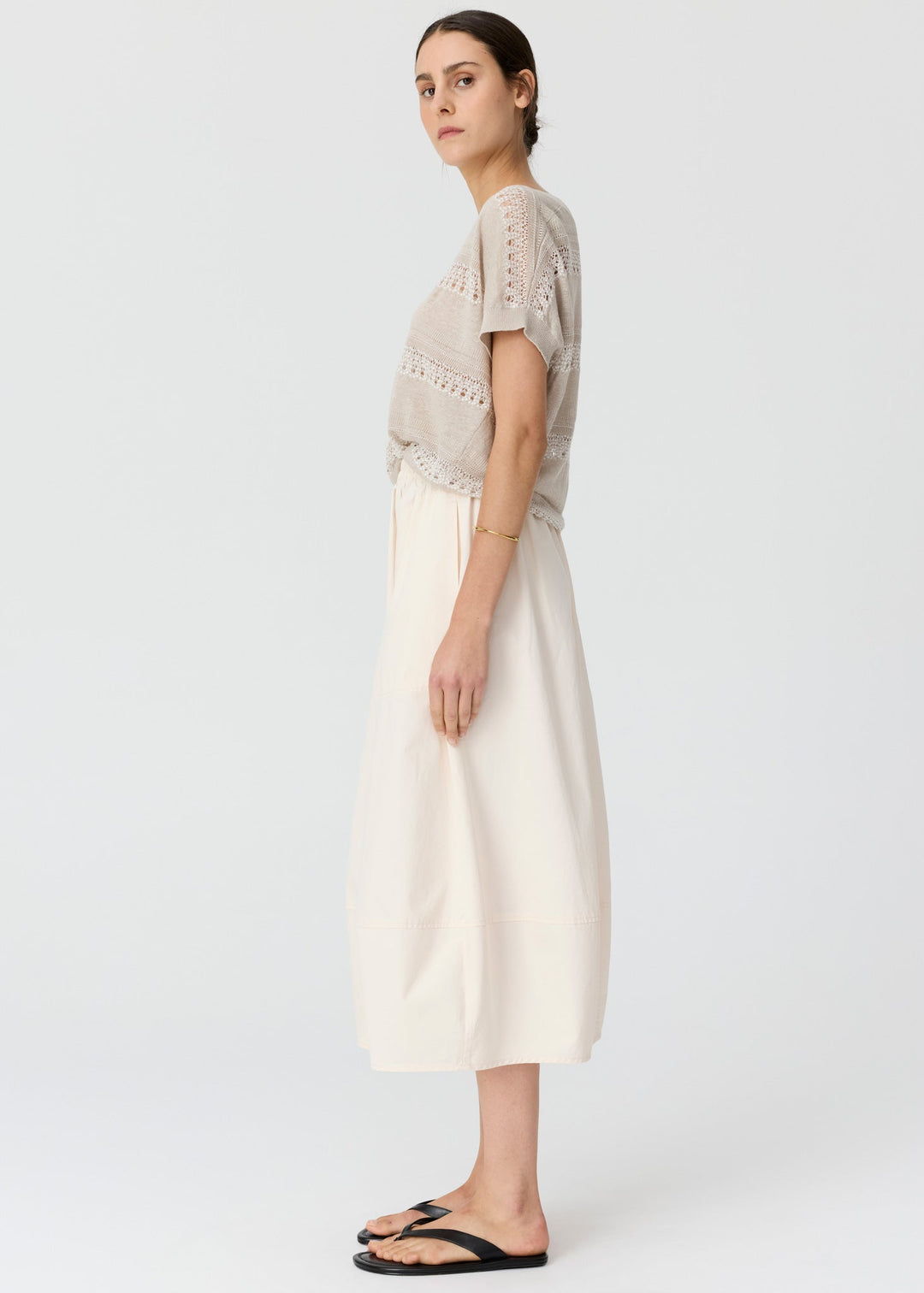 POL Clothing | Alma Bubble Skirt | Pebble