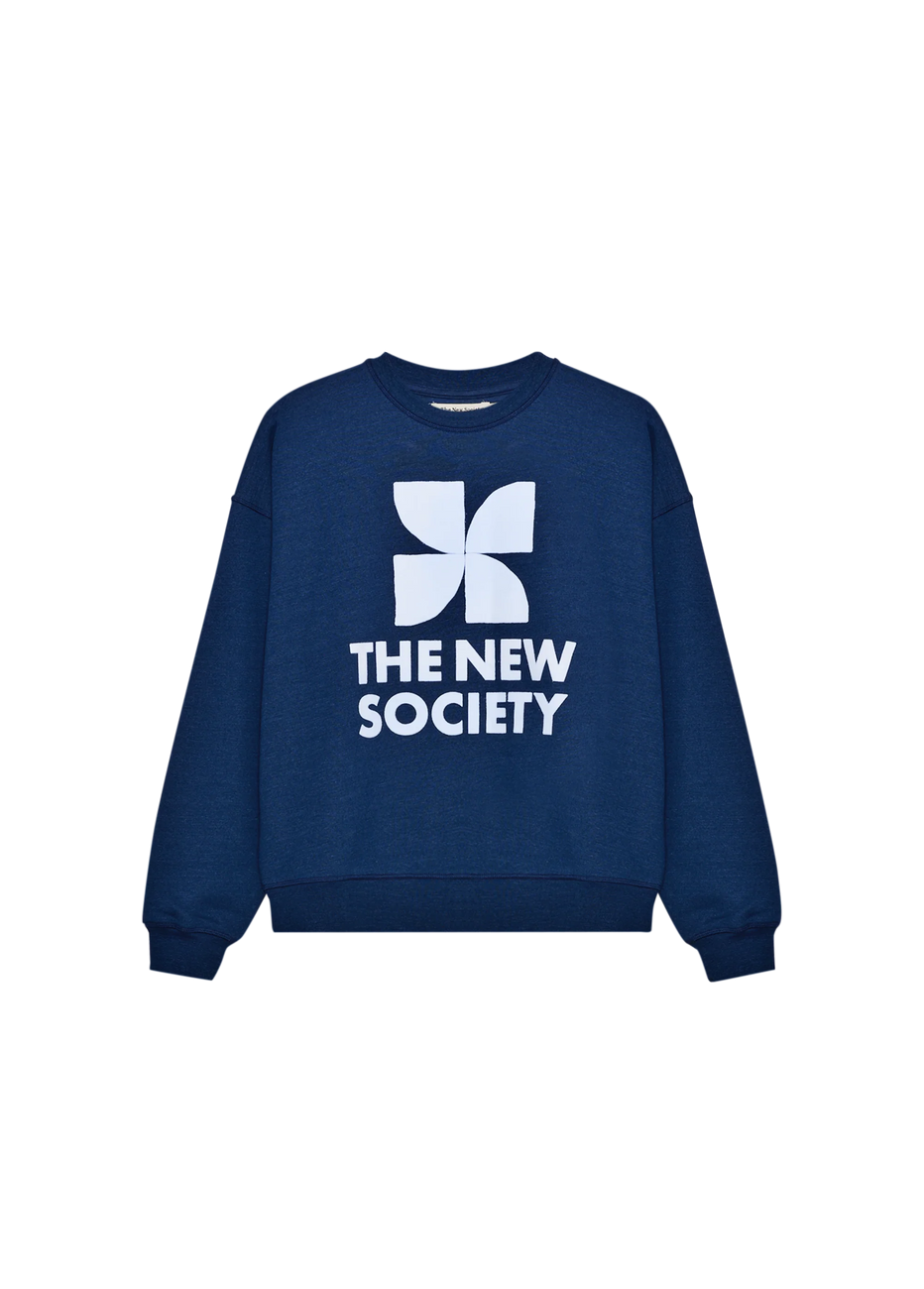 The New Society | TNS Logo Woman Sweatshirt I Ocean Indigo
