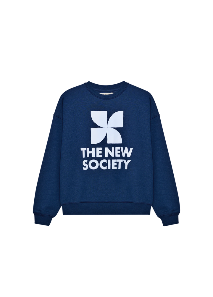 The New Society | TNS Logo Woman Sweatshirt I Ocean Indigo