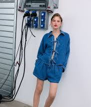 The New Society  | TNS Tencel Woman Blouse I Mid Denim