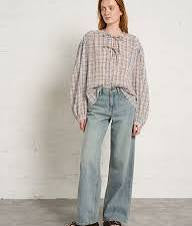 The New Society Zinnia Woman Blouse I Zinnia Check