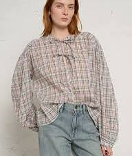 The New Society Zinnia Woman Blouse I Zinnia Check