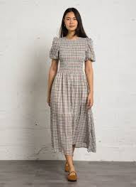The New Society | Zinnia Woman Dress I Zinnia Check