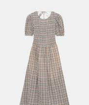 The New Society | Zinnia Woman Dress I Zinnia Check
