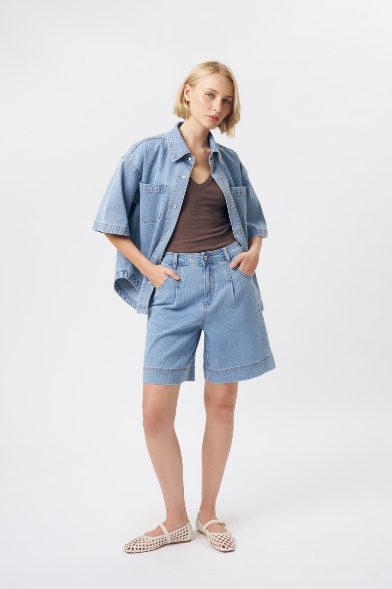 KIREINA | Bijou Short - Cord Light Blue