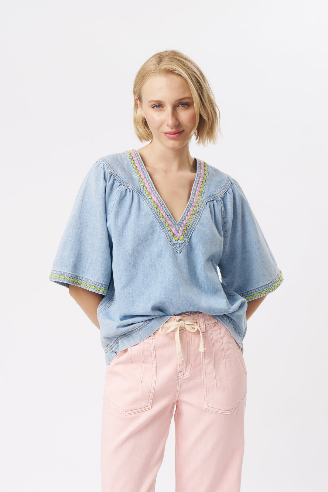 KIREINA | Renee Top - Sky Blue