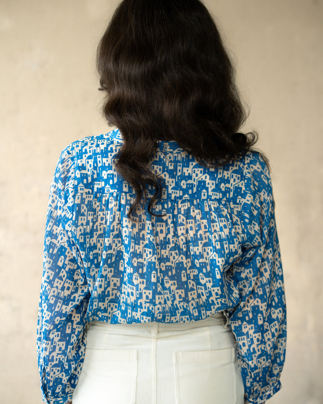 Marie Louise De Monterey | Nya Dual House Blouse - Blue White