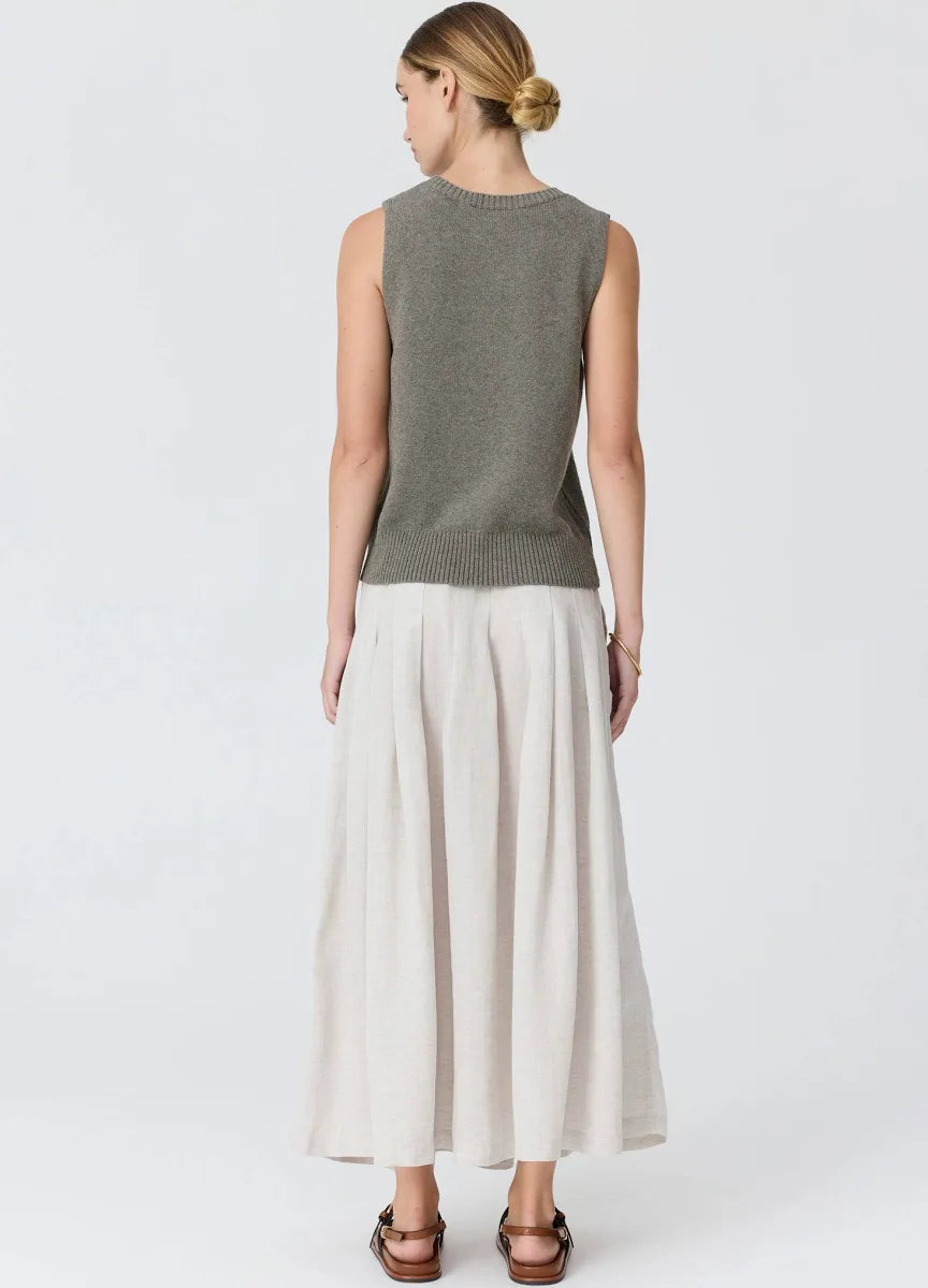 POL Clothing | Frankie Pleat Skirt | Natural