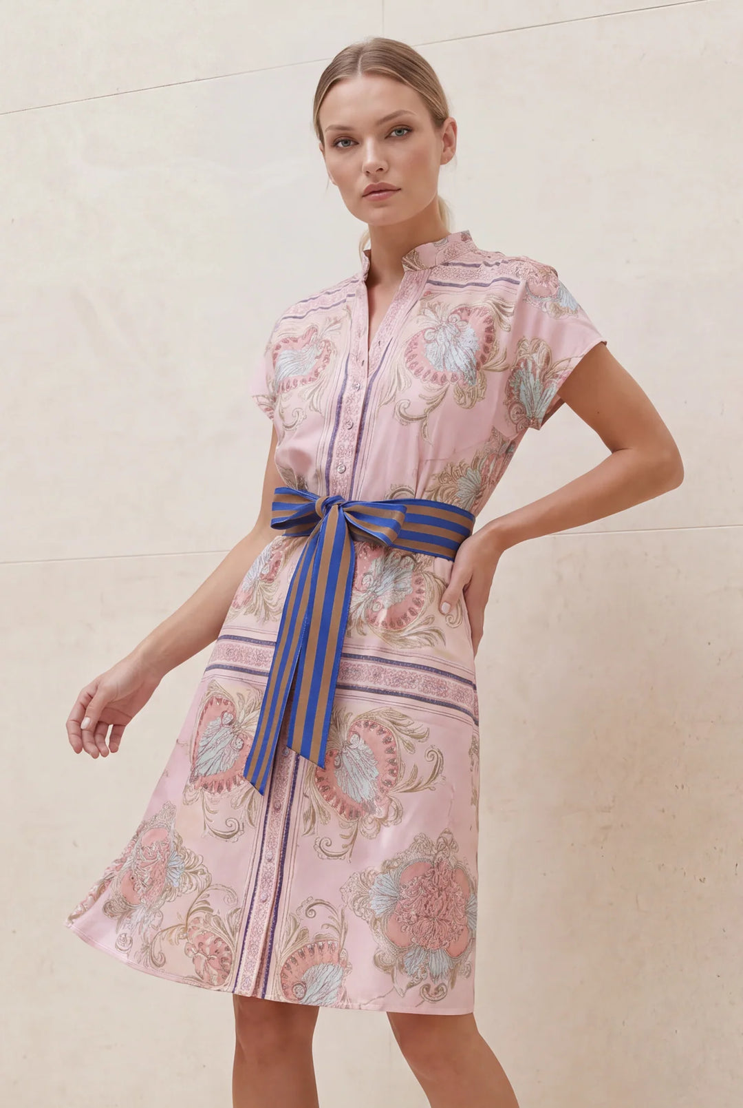 LOLA I KATE CAP MIDI DRESS I NEPTUNE PINK