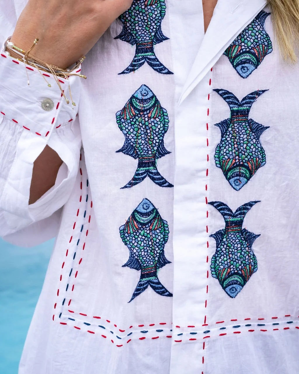 MANDALAY DESIGNS I MULTI FISH SHIRT I MULTI - Dutch Hideout