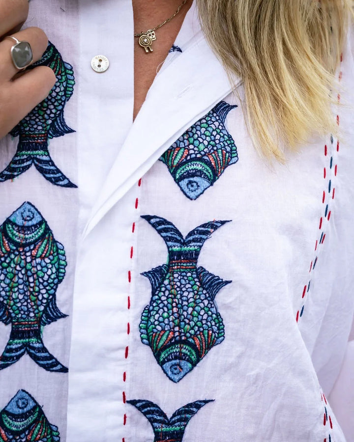 MANDALAY DESIGNS I MULTI FISH SHIRT I MULTI - Dutch Hideout
