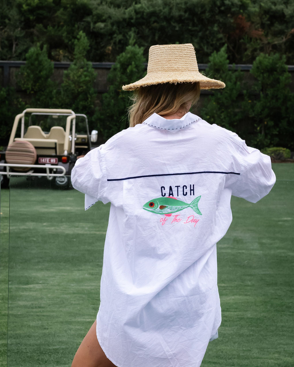 MANDALAY DESIGNS I CATCH OF THE DAY SHIRT I WHITE MULTI - Dutch Hideout
