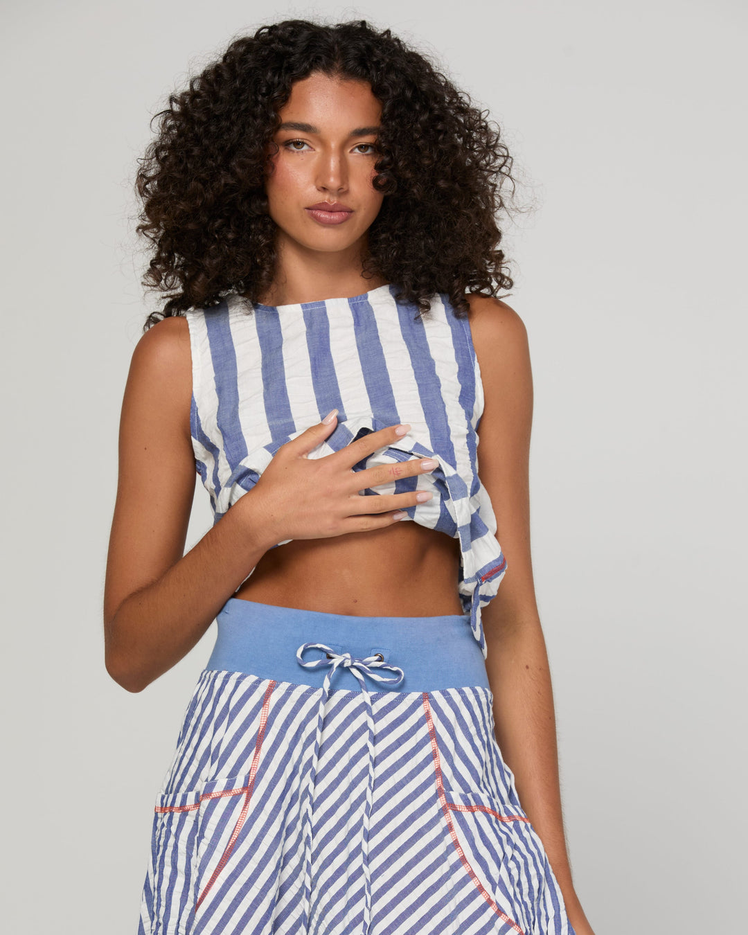 Boom Shankar | Guru Skirt - Ocean Stripe