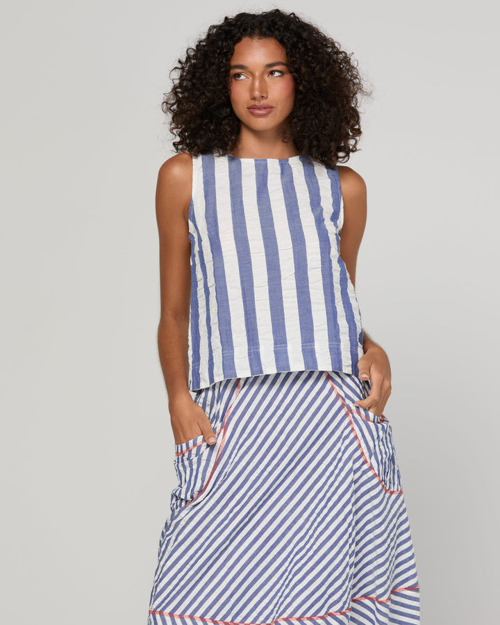 Boom Shankar | Guru Skirt - Ocean Stripe