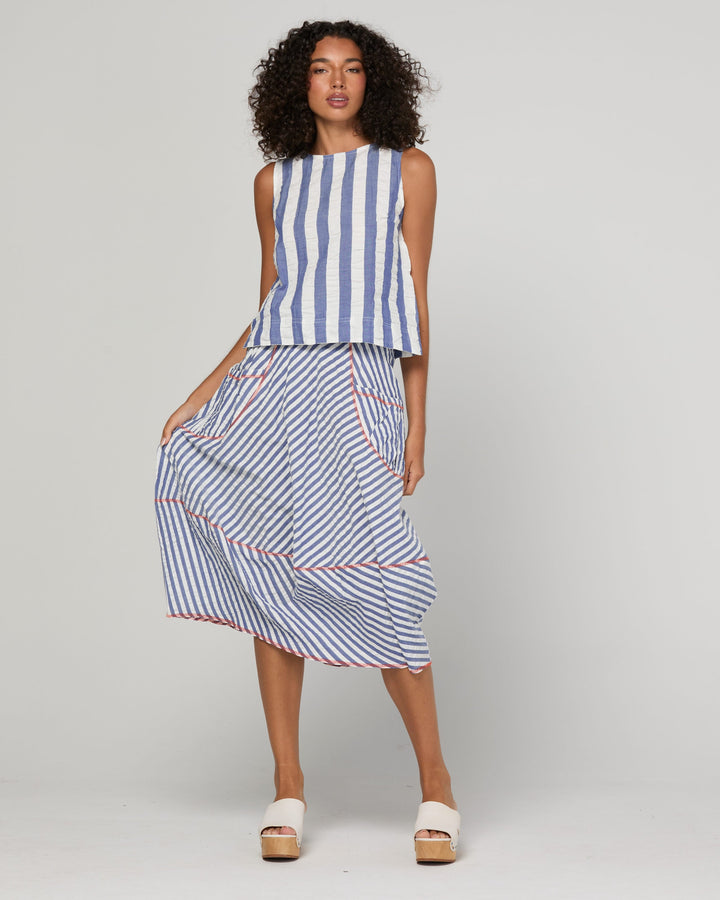 Boom Shankar | Guru Skirt - Ocean Stripe