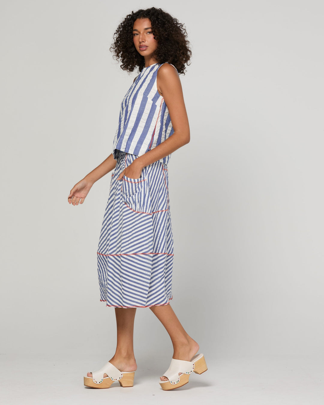Boom Shankar | Guru Skirt - Ocean Stripe