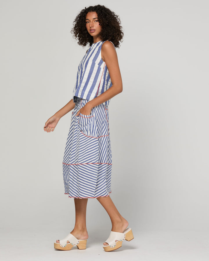 Boom Shankar | Guru Skirt - Ocean Stripe