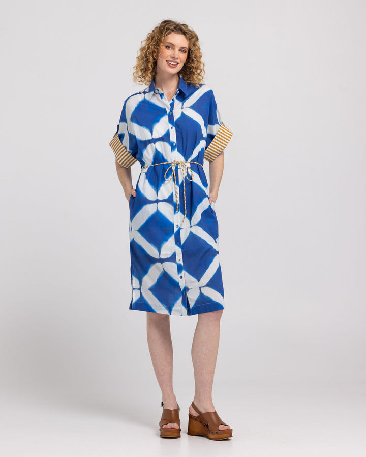 Boom Shankar | Maui Shirt Dress - Block Print