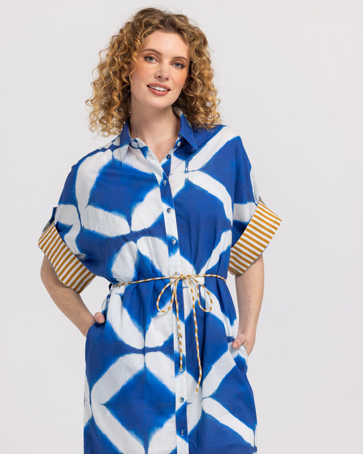 Boom Shankar | Maui Shirt Dress - Block Print