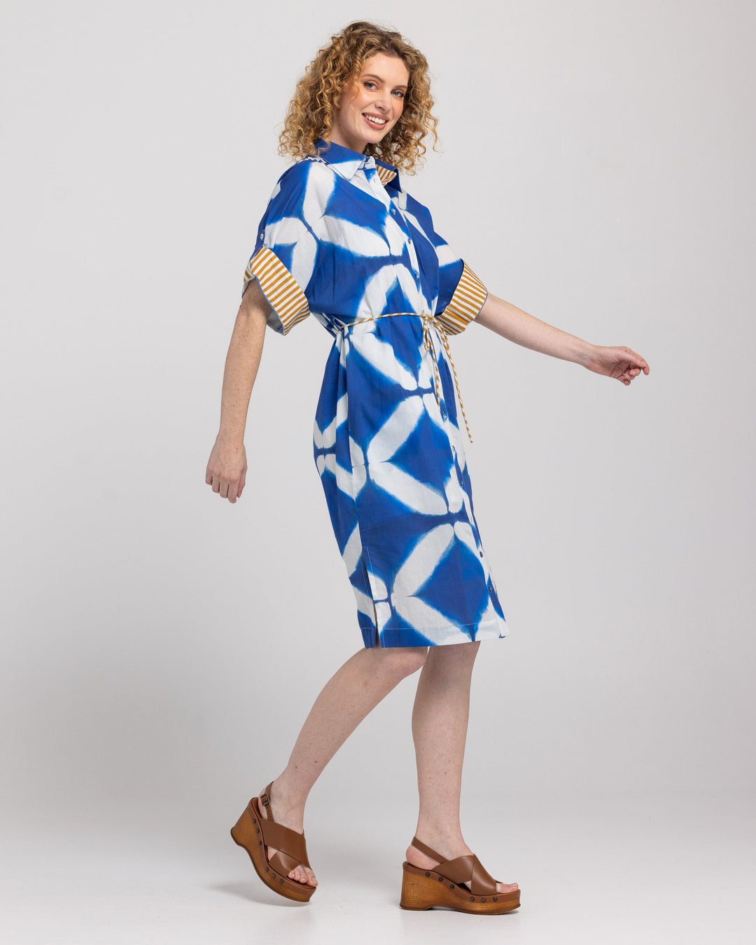 Boom Shankar | Maui Shirt Dress - Block Print