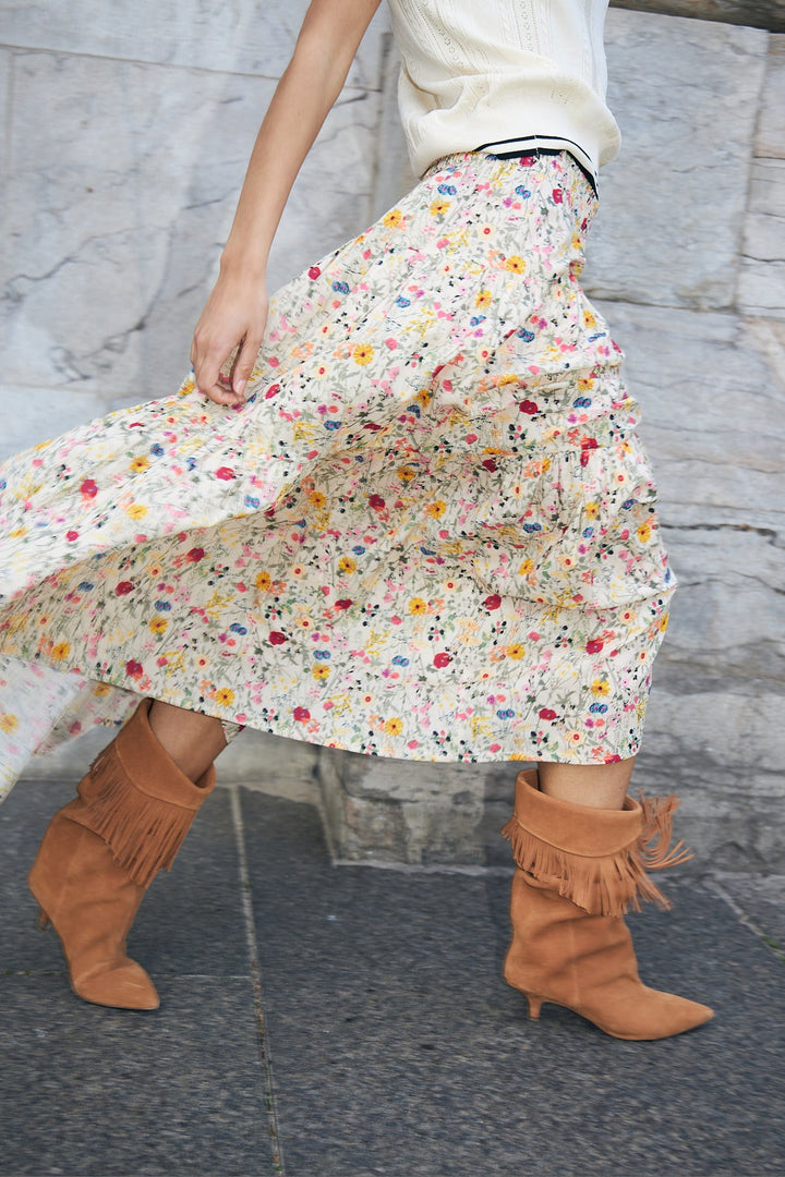 Lollys Laundry I Sunset Maxi Skirt I 74 Flower Print