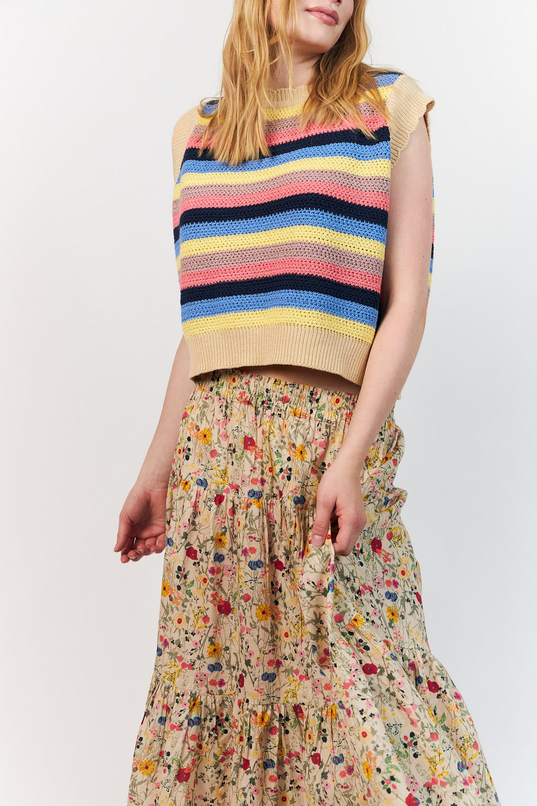 Lollys Laundry I Sunset Maxi Skirt I 74 Flower Print