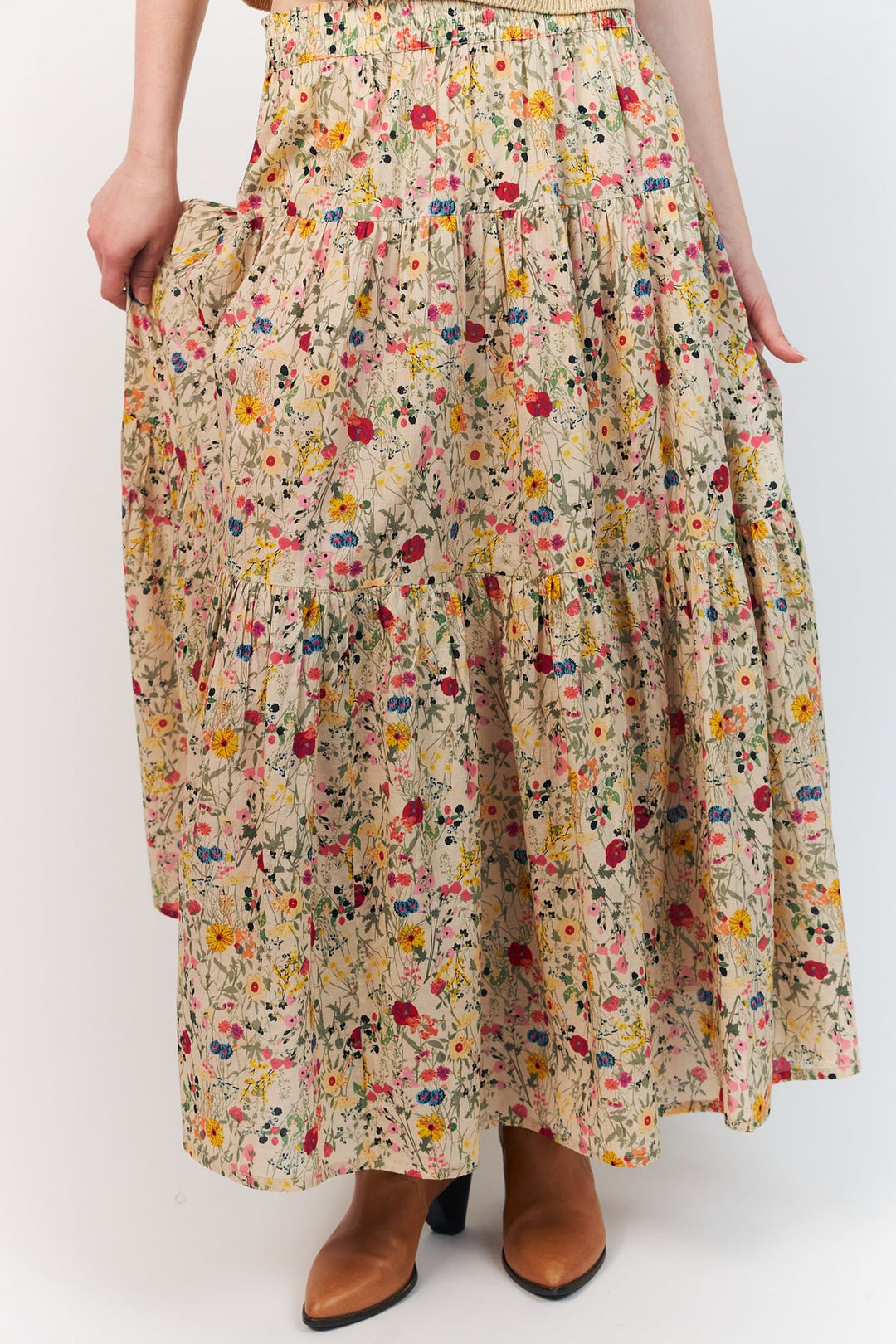 Lollys Laundry I Sunset Maxi Skirt I 74 Flower Print