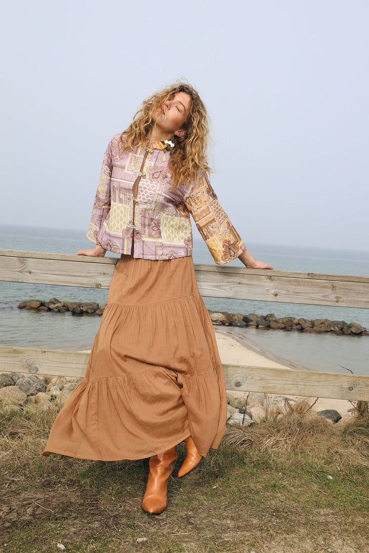 Lollys Laundry I Diamond Maxi Skirt I 58 Camel
