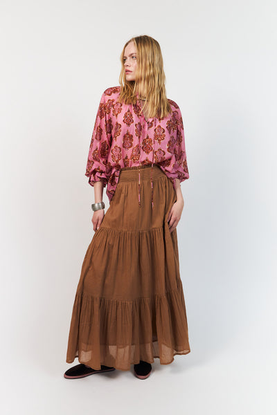 Lollys Laundry I Diamond Maxi Skirt I 58 Camel