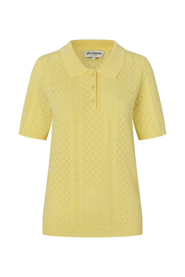 Lollys Laundry I Alaia Polo Knit I 96 Neon Yellow