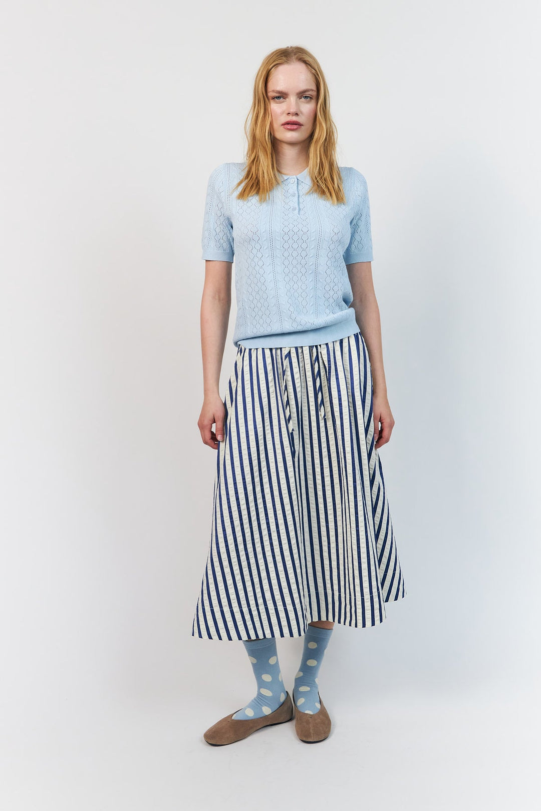Lollys Laundry I Bristol Midi Skirt I 20 Blue