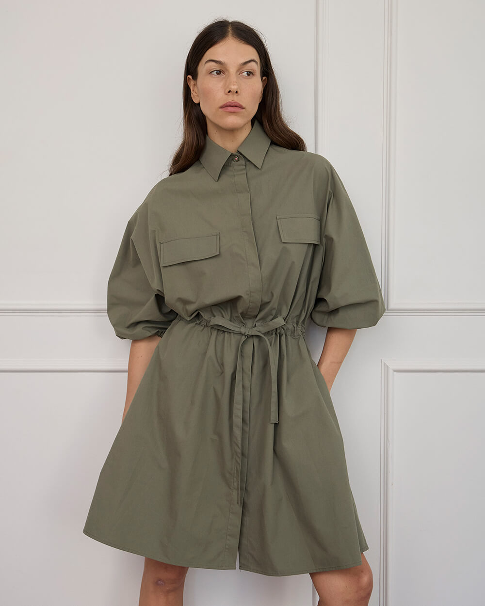 Arlington Milne | Virginia Mini Dress | Moss