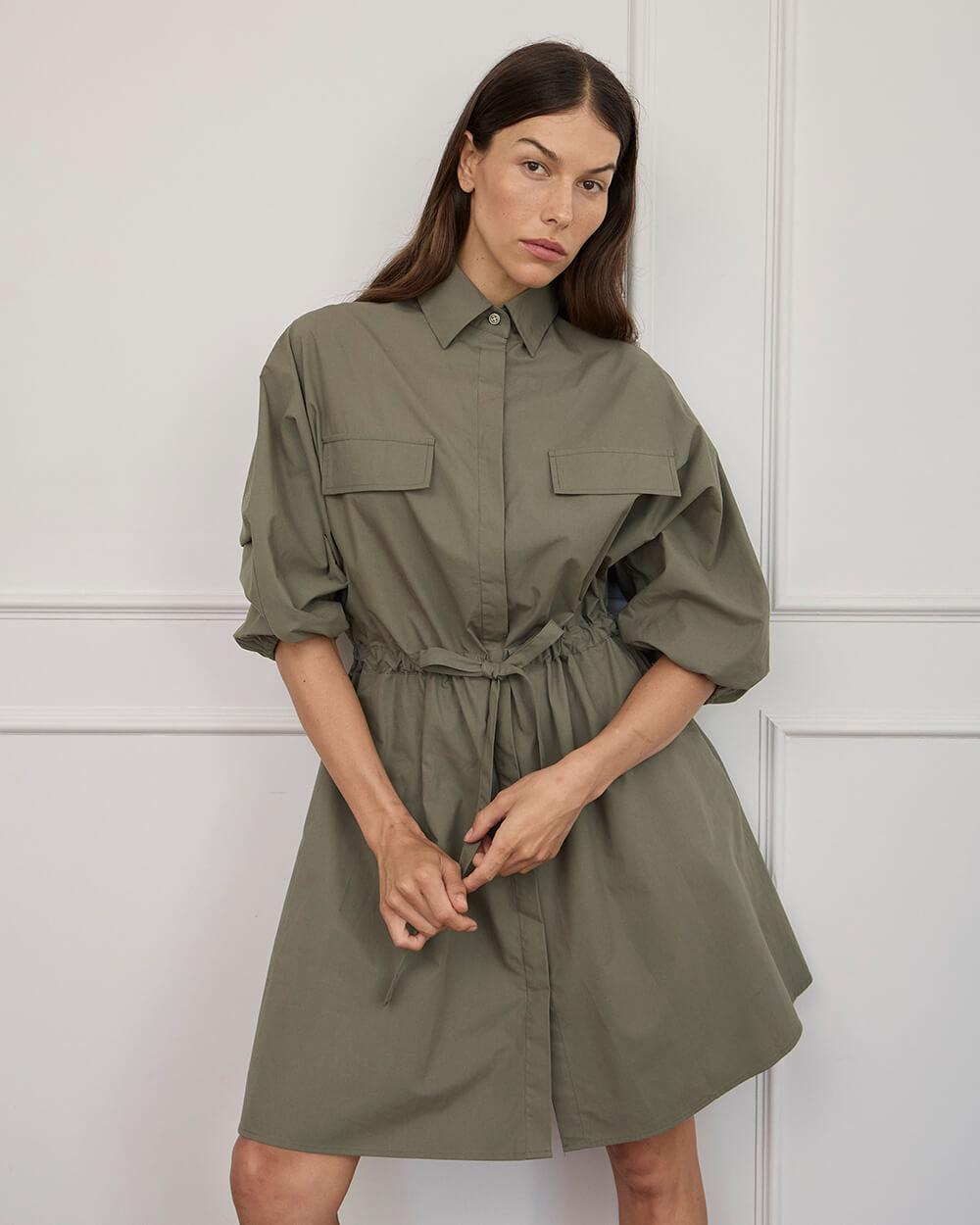 Arlington Milne | Virginia Mini Dress | Moss