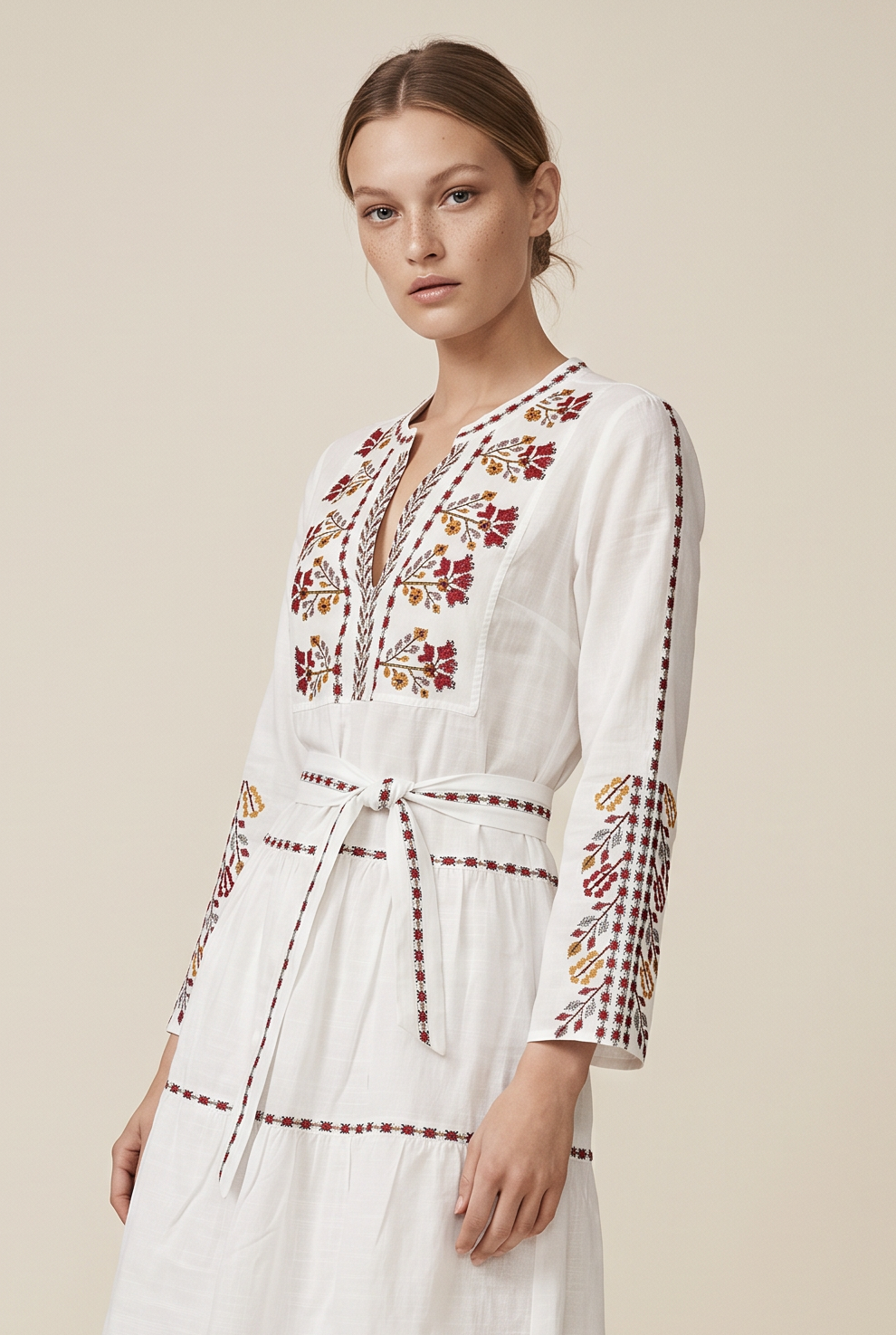 Lola | Morocco Cap Short Dress - Dakota White