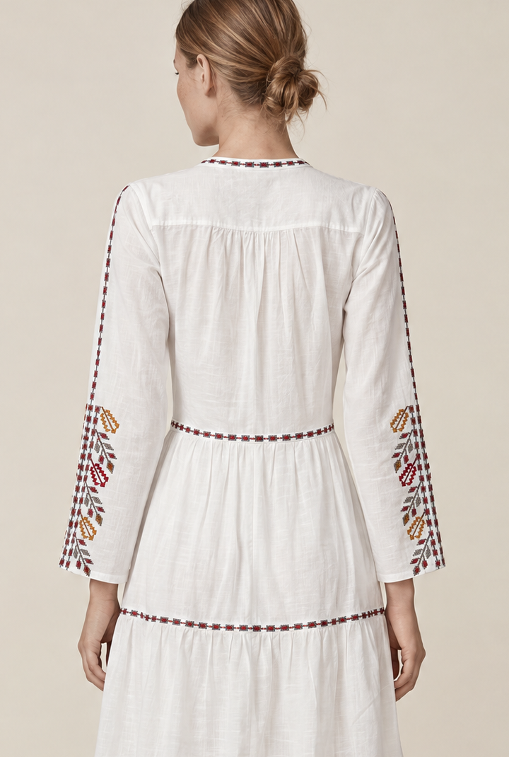 Lola | Morocco Cap Short Dress - Dakota White
