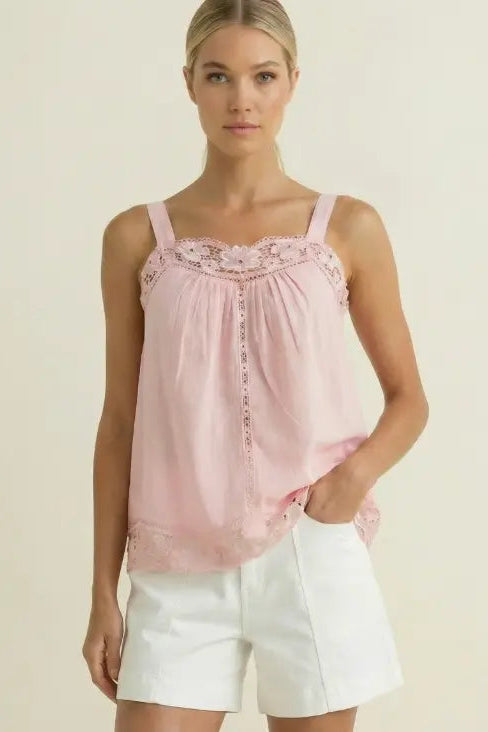 Lola | Lido Lace Top - Pink