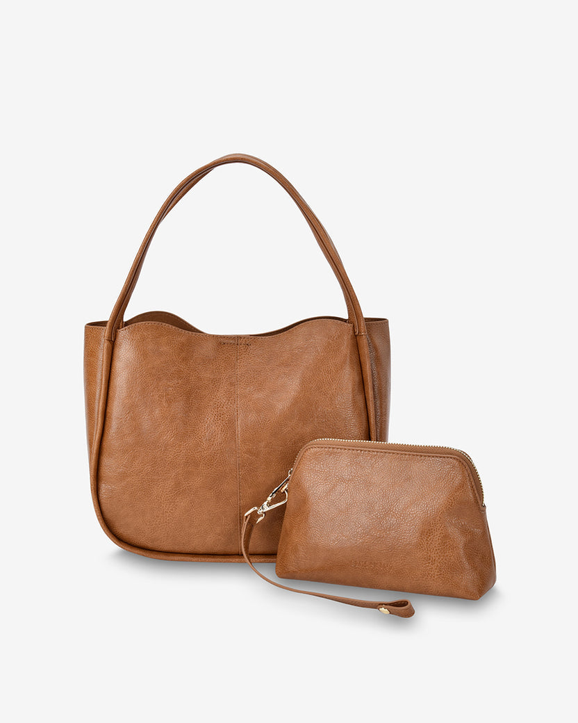 Elms + King | Capri Tote | Tan Pebble